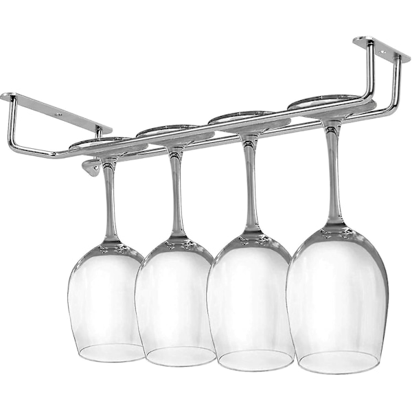 40cm Vinglas Hållare - Set Om 2 | Glas Förvaringsställ | Krom Hyllfästen | Glas Hållare