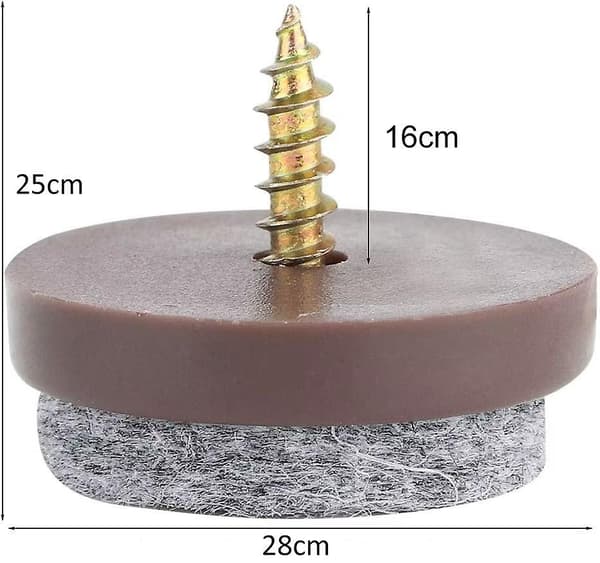 4 stk. Puder til møbelben, (28mm)