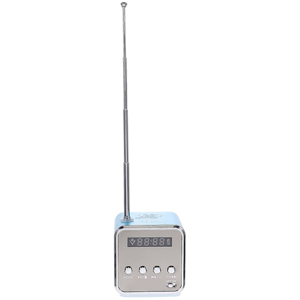 1 set bärbara retro radiohögtalare bärbara högtalare trådlösa högtalare för hem utomhus (5.2X5X4.8CM, blå)