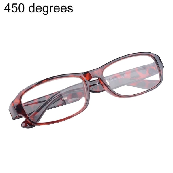 Läsglasögon +4,5 +5,0 +5,5 +6,0 grader Optisk lins Glasögonglasögon（unisex，röd）