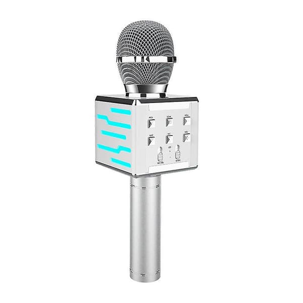 Trådlös bluetooth kondensatormikrofon integrerad (Silver)