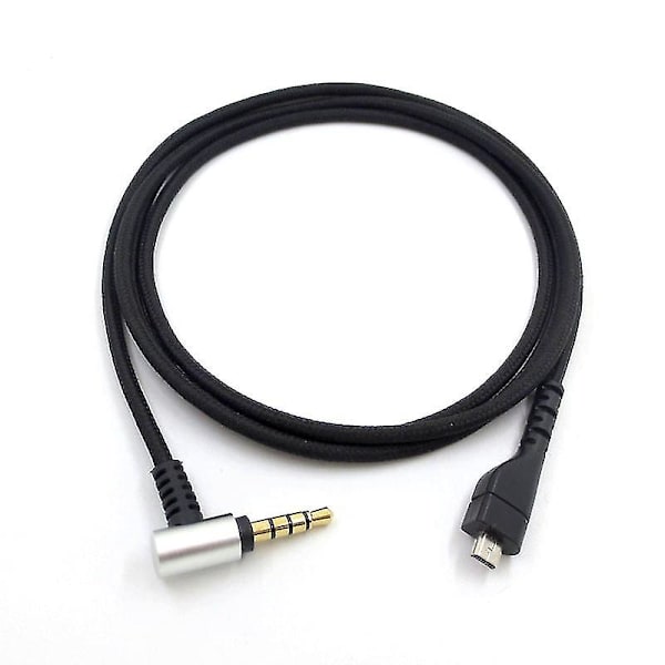 Vaihdettava 3,5 mm:n äänikaapeli, yhteensopiva Arctis 3, Arctis Pro Wireless, Arctis 5, Arctis 7, Arctis Pro Gam（musta）