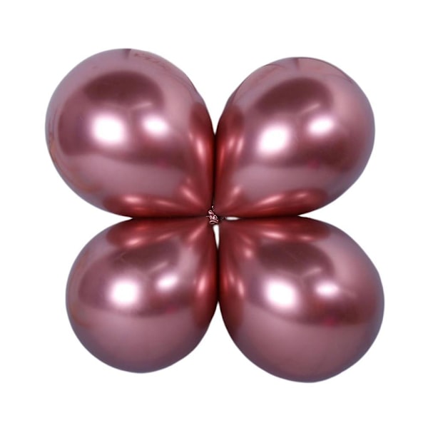 5 tum Mini Metallballonger, Mångsidiga och Långvariga 5 tum Metall Latexballonger, Perfekta för att Dekorera Fester, Bröllop och Evenemang (Röd)
