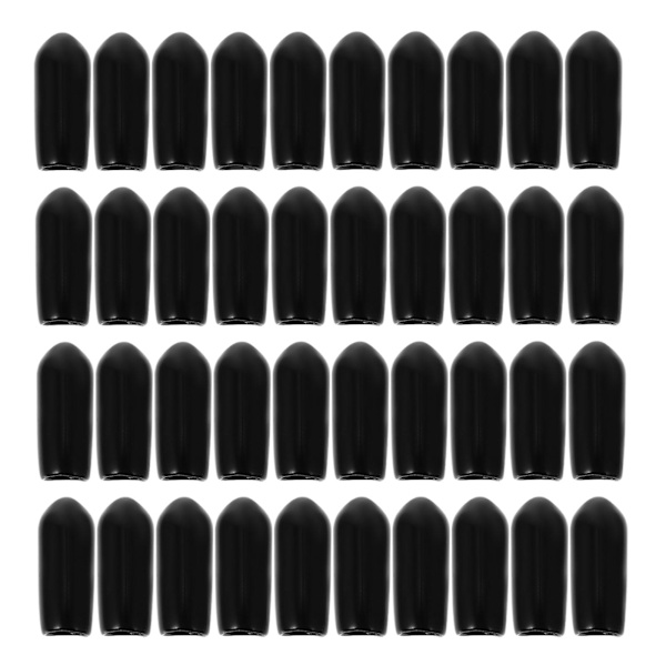 100 st gummibandändar för huvudband, DIY-gummibandändar, huvudbandsändar (1,7 x 0,7 cm, svart)