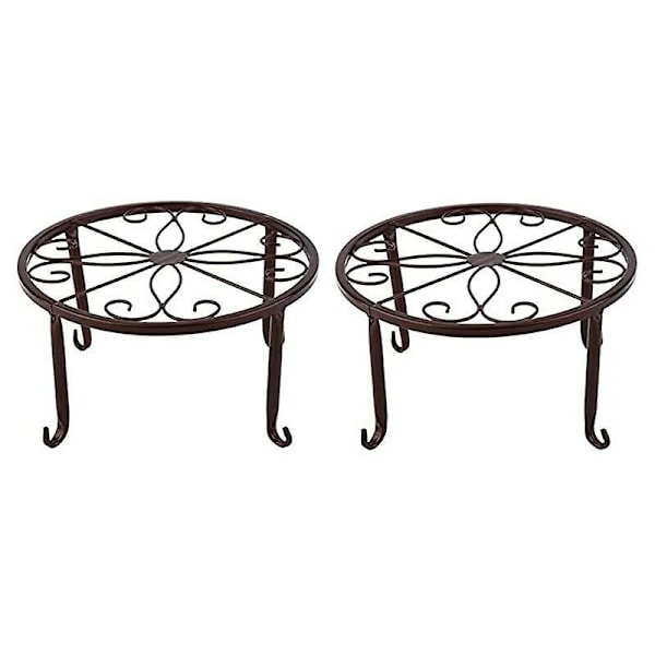 Blomkruka i europeisk stil, stativ i metalldesign, bonsai-kruka, runt järnstativ