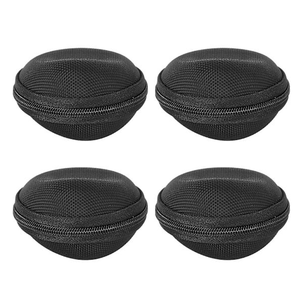 4 st dragkedjor med dragkedja Eva enkel klocklåda inuti bärbar reseur för klocka kan rymma klocka smart klocka (svart) (8,5X8,5X3,5 cm, svart)