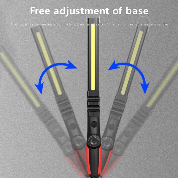 COB arbeidslys 700 lumen oppladbar arbeidslys bærbar magnetisk trådløs for bilreparasjon, hjemmebruk, verksted, garasje, nødsituasjon