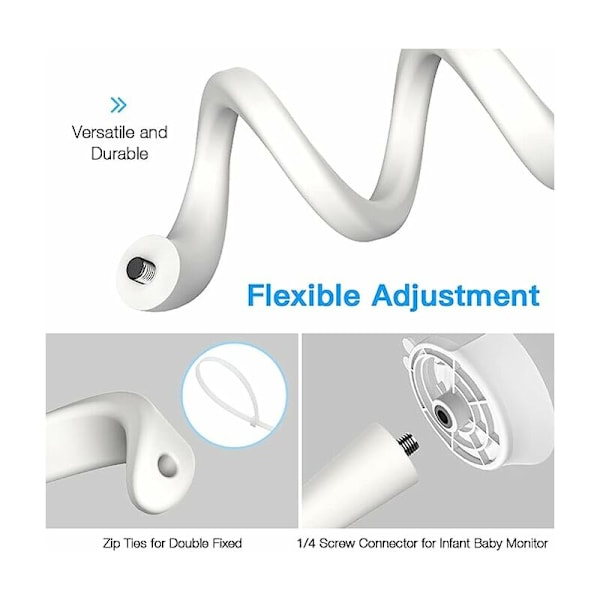 Flexibelt babymonitorfäste - mångsidigt fästset för babymonitor
