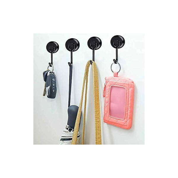 Stark magnetisk krok 23kg 25D Kylskåpsmagnetisk krok roterande svart neodym magnetisk krok