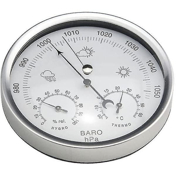 Väderstation Analog Urtavla Barometer Med Termometer Hygrometer Lufttrycksmätningar