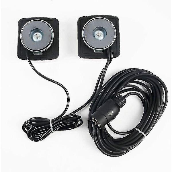 12V/24V LED-perävaunun takavalopaketti 7-napainen pistoke magneettipidikkeellä autoon, kuorma-autoon (keltainen ja punainen LED, pahvilaatikko)