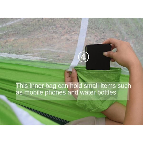 Snabböppnande hängmatta Bärbar hängmatta Ultralätt nylon fallskärmshängmatta för backpacking, resor, strand, camping, vandring, trädgård (armégrön)