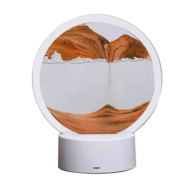 3D Flytande Sandkonst, 7,87 tum 360 Roterande Timglas Dekoration, Kreativ Konst Sandkonst Flytande Rörelse Vardagsrum Sovrum Bordslampa Dekoration 15 ml