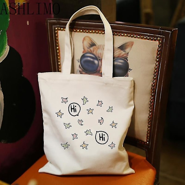 Handväskor Heartstopper Hi Leaves Dam Shopper Väskor Canvas Väska Resväska College Retro Axelväska Stor Kapacitet Student Handväska