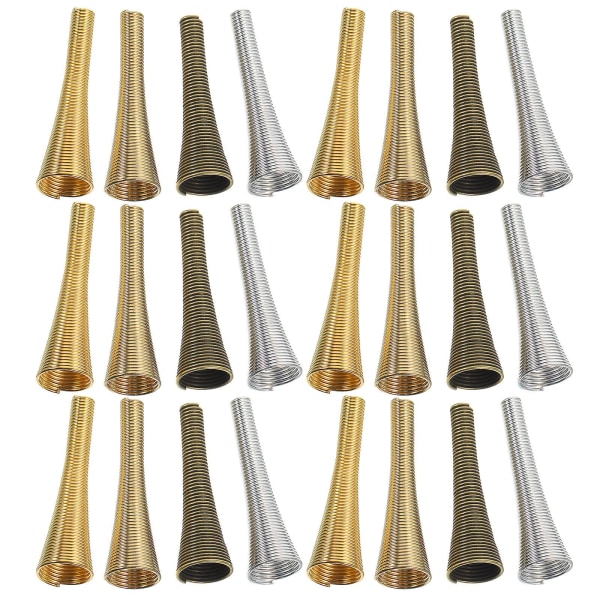 60 STK koniske perlehetter Perlehetter for smykkefremstilling Metallperleendekapsler Håndverksdekorasjon perlehetter (3.00X0.80X0.28CM, som vist på bildet)