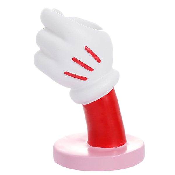 Mus Hand Vas, Kreativ Makeup Brusher Hållare, Unik Vas Blom Vas（Rosa）