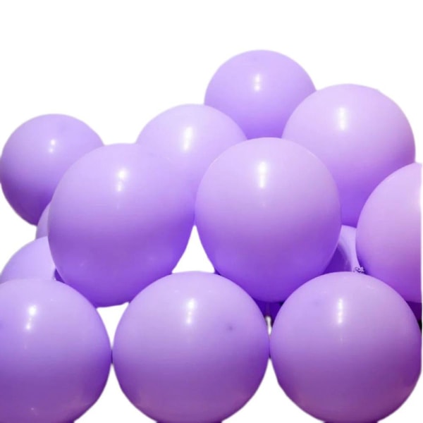 Premium Latex Material Ballonger, 12 Tums Monokroma Ballonger - Vibrerande Färger, Lätt att Sätta Upp, Perfekt för Fester och Firanden (Lila)