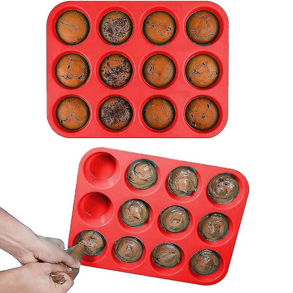Silikon Muffinform för 12 Muffins Non-stick belagd