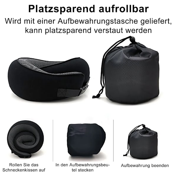 Nackkuddeset, Resenackkudde, Hakstöd Kudde, Justerbar Surround Kudde för Sömn, Ljusgul Ljusgrå