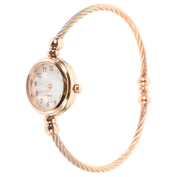 Mode armband watch kreativ watch mode kvarts watch födelsedagspresent för kvinnor (4) (20.00X2.40X0.70CM, guld)