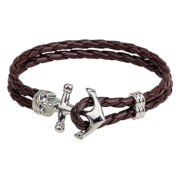 Retro Navy Army Style Armband med Skelettankare Spänne i Legering