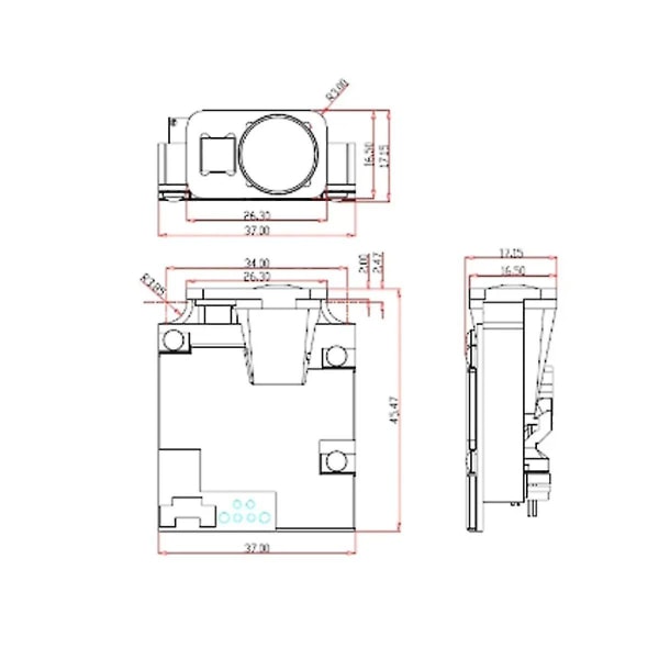 20hz høj præcision 80m laser sensor afstandsmåler modul ttl interface ardunio（sort）