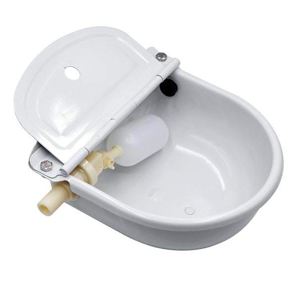 Automatisk Vatten Skål med Float Ko Dricka Vatten Skål för Gård Djur Ko Med Hål（Med Hål)