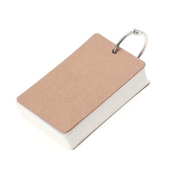 300 Page Binder Ring Easy Flash Kraft Paper Learning Cards Bookmarks DIY Greetings Index (White) (300 Pieces, White)