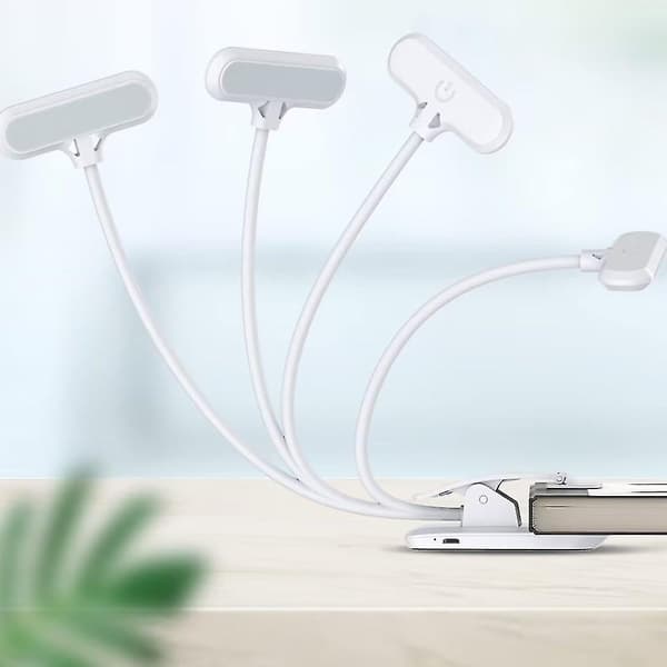 Boklampe med klemme, USB