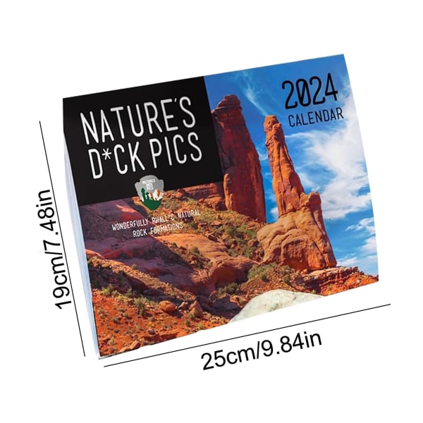 2024-kalender - 11 x 8,5 tommer morsomme hunder som bæser på vakre steder Veggkalender