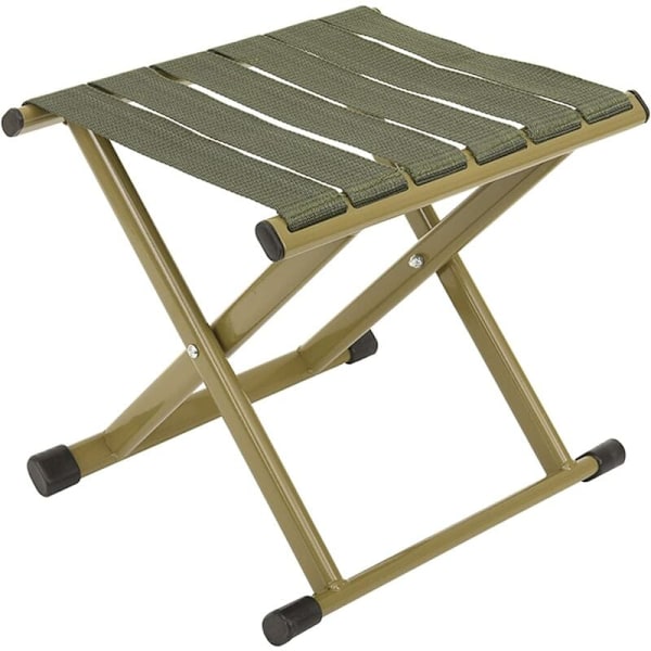Campingpall, Fällbar Pall, Kolstålmaterial, Bärbar Fällbar Pall, Robust, Bekväm, För Camping (Grön, 29cm x 26.5cm x 26cm, 1st)
