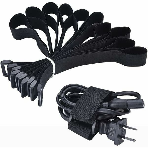 10-pack kabelbindare, justerbart anti-scratch band med plastspänne (300mm x 25mm)