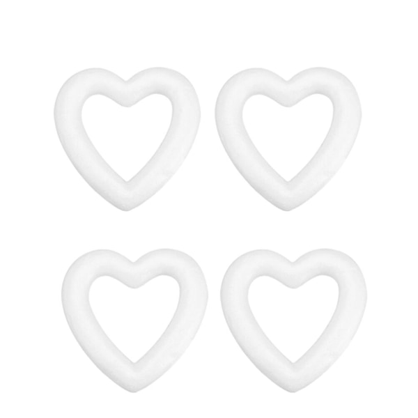 10 kpl Ystävänpäivän ontot sydämet Tee itse askartelu sydänmallikoristeet (13,5 cm ontto) (11 cm, valkoinen)