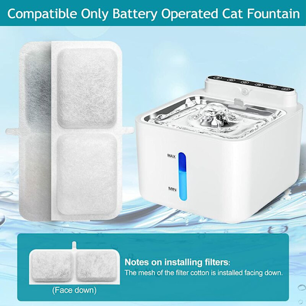 10 st batteridrivna kattfontänfilter
