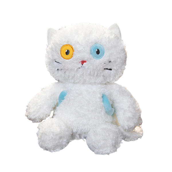 Hvid/sort kattebamse (hvid)