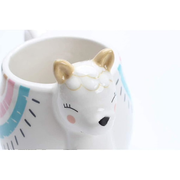 3d Alpaca Lama Kaffe Krus Med Håndtrykte Design, Keramisk Søt Krus Håndlaget Kopp Bursdagsgaver Til Jente