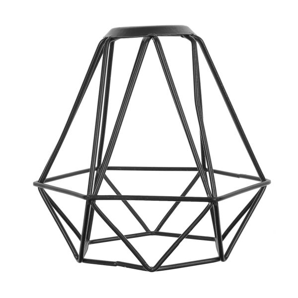 1 stykke jern lampeskærm kreativ lampeskærm lysekrone tilbehør dekoration (sort) (16.00X14.00X14.00CM, sort)