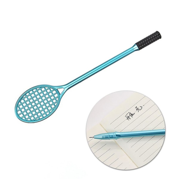 Suloinen tennismailakynä, 0,5 mm hienokärkinen geelimustekynä opiskelijapaperilahja (vaaleansininen)