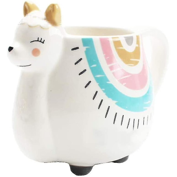 3D Alpacka Llama Kaffeemugg Med Handtryckta Mönster, Keramisk Söt Mugg Handgjord Kopp Födelsedagspresenter För Flicka