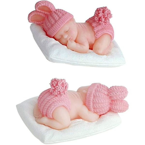 1 st Ny Ankomst Design 3d Baby Silikonform Baby Klädd Kanin Choklad