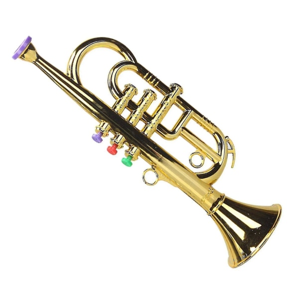 Trumpet 3 toner Musikinstrument för barn Leksak Guld