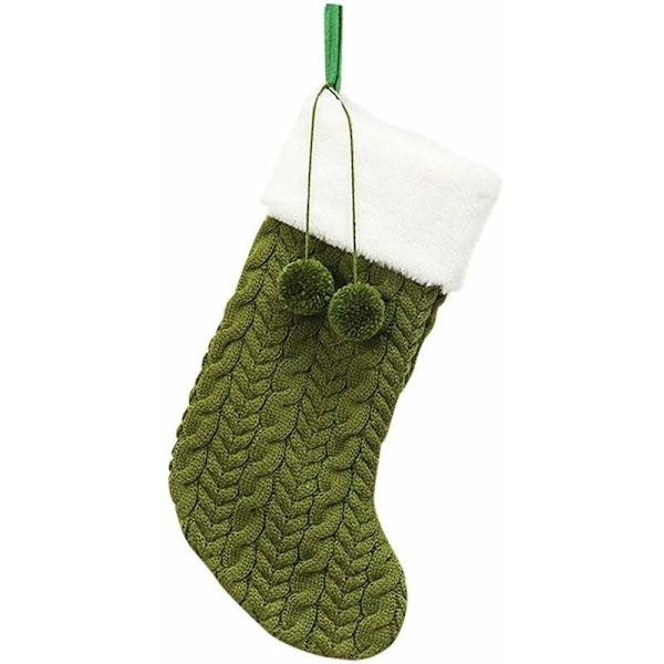 Mini julstrumpa rutig plysch manschett strumpa dekor presentpåse
