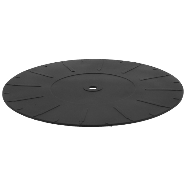 Vinylplatespiller beskyttelsesmatte silikon platespiller anti-skli matte anti-statisk platespiller matte (17.00X17.00X0.20CM, svart)