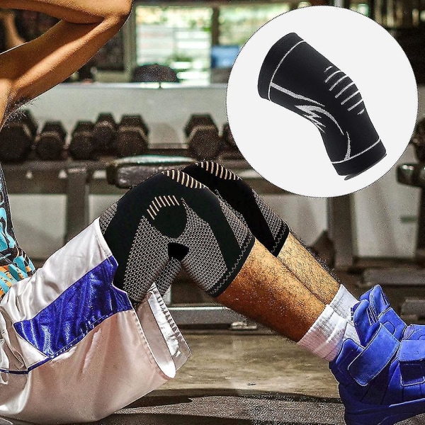 Skyddande knäskydd, andningsbar design, fukttransporterande tyg, knäskydd kompressionsbenskydd basket, volleybollmaterial utomhus (l-kod)