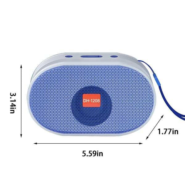 Trådlös Bluetooth-högtalare Sju-färgs Ambience Light Subwoofer Desktop Bluetooth-högtalare（Blå）