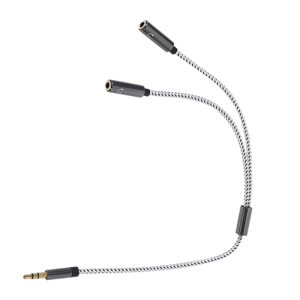 (9,8 tuumaa) 3,5 mm:n kaksoiskuulokkeiden jakajasovitin, Aux Stereo -kuuloke nappikuulokkeet Y Audio Split Ad