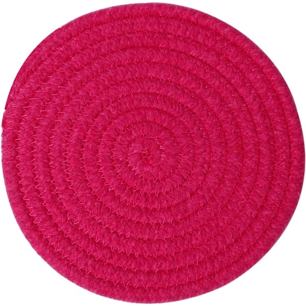 Rosa 3-delars set: 100 % bomullssnöre flätad grytunderlägg set, 7\" diameter