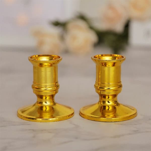 20 st Ljusstakar Ljusstake Ljusstake Bas Bröllopsdekoration, Guld