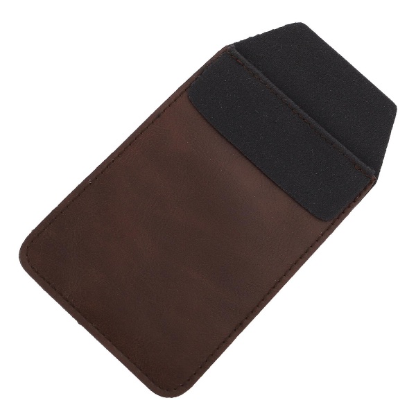 Lommebeskyttelse pennearrangør business pennveske for menn lommebeskyttelsesdeksel i skinn (15,5X8,3CM, brun)