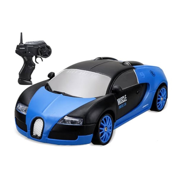 Fjernstyret driftebil, fjernbetjent højhastighedsracerdriftebiler, 2,4 GHz 4WD elektrisk sportsracerhobbylegetøjsbil, 50 % tilbud (blå)